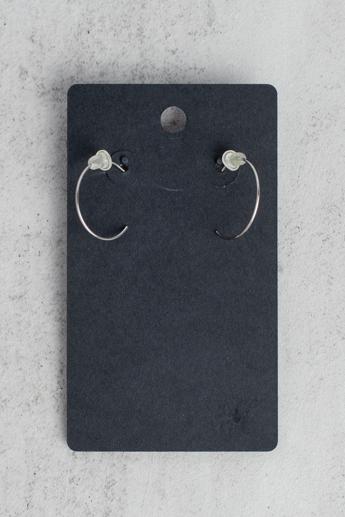 Silver Cross Blue Crystal Earrings