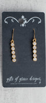 Swarovski Crystal Gold Plated Line Earrings