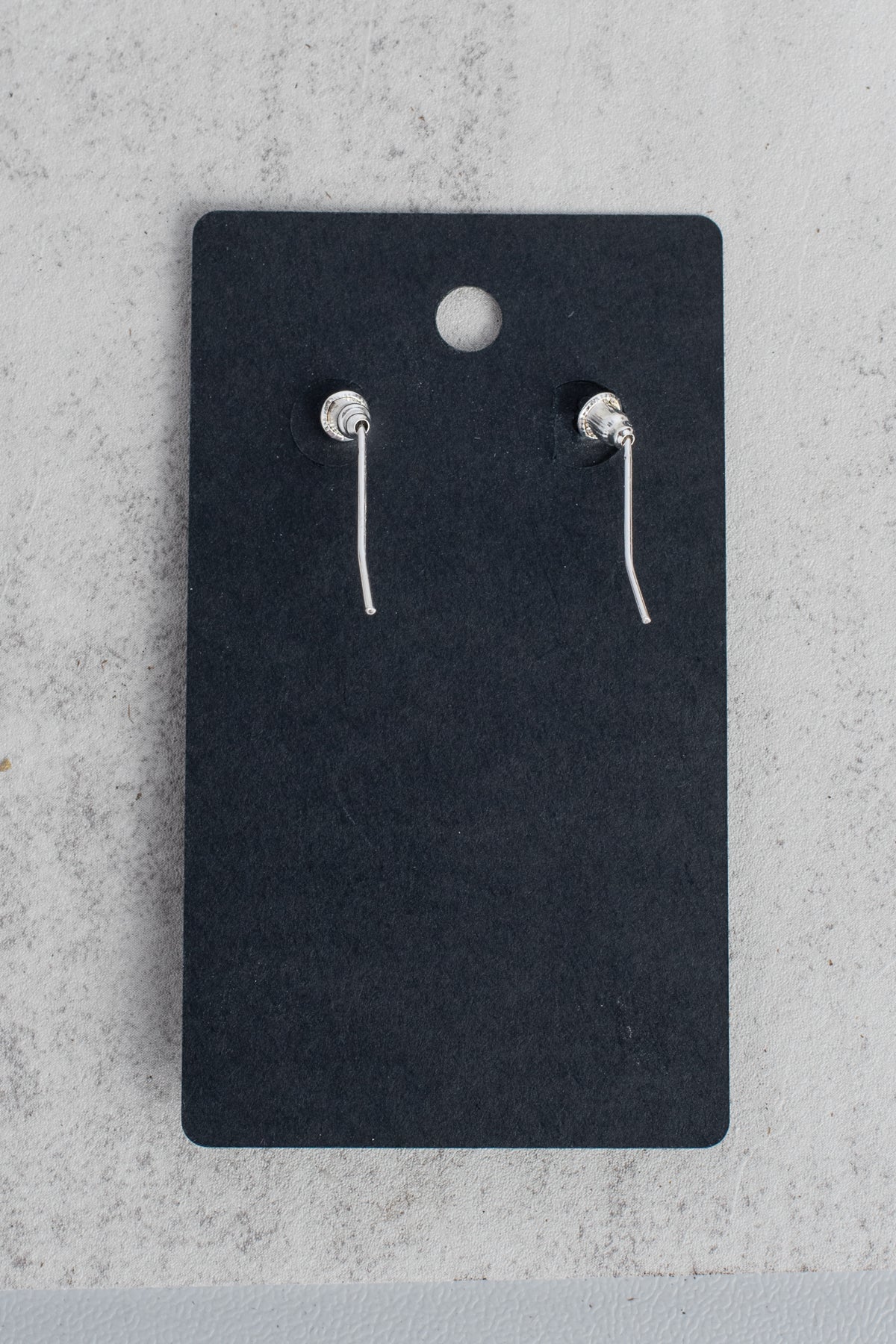Silver Scroll Filigree with Black Crystal Earrings