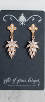 Gold Crystal Cluster Earrings