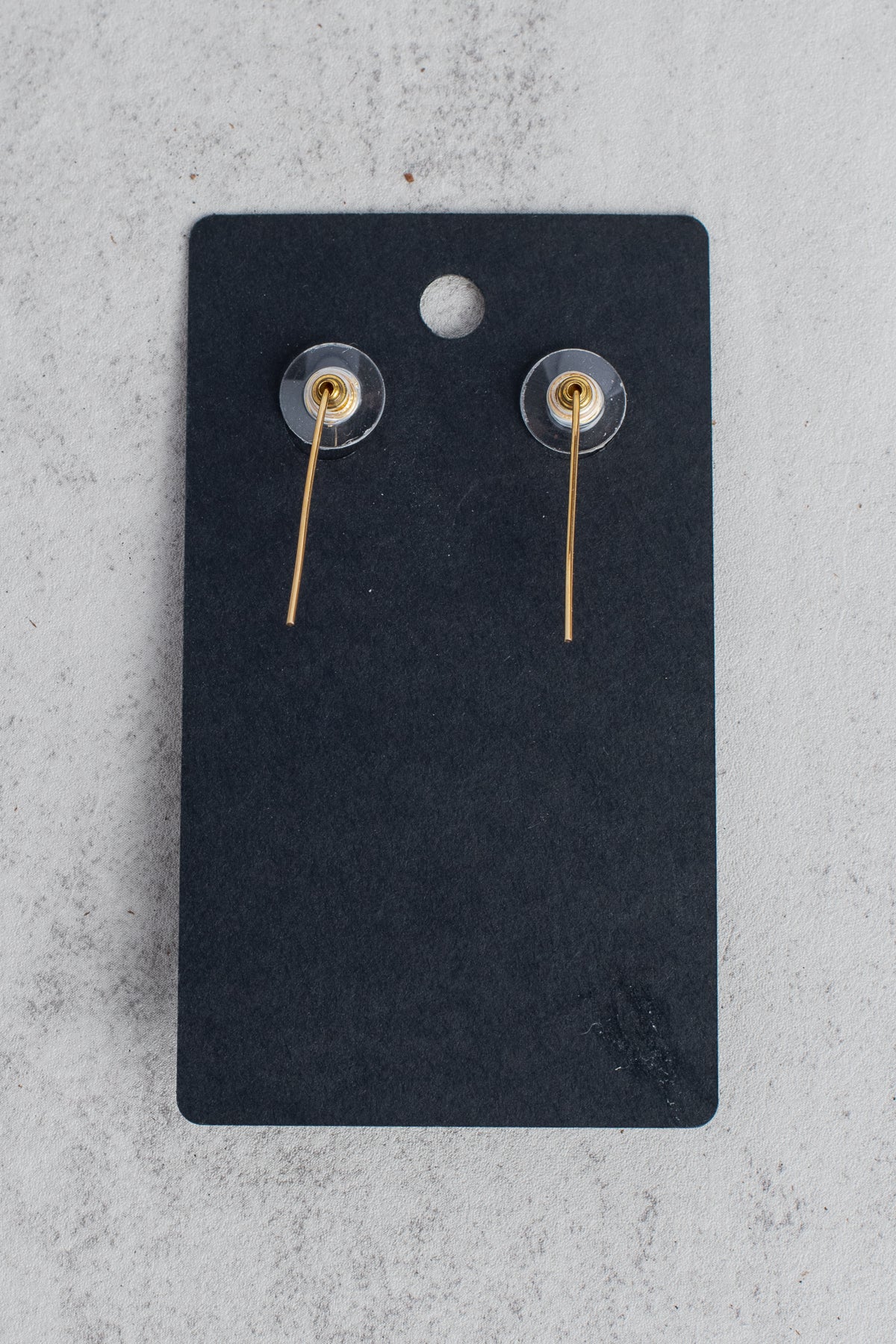 Circle and Fern Gold Earrings