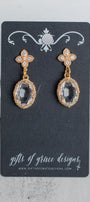 Gold Crystal Drop Earrings