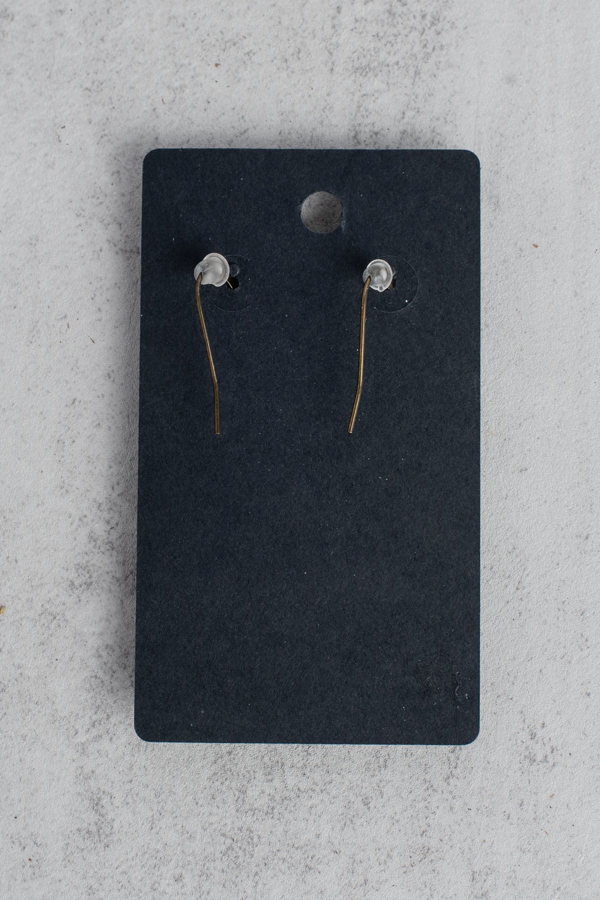 Bronze Filigree and Rectangle Blue Crystal Earrings