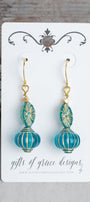Fancy Czech Bead Earrings