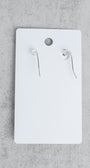 Silver Floral Filigree with Golden Tear Drop Earrings
