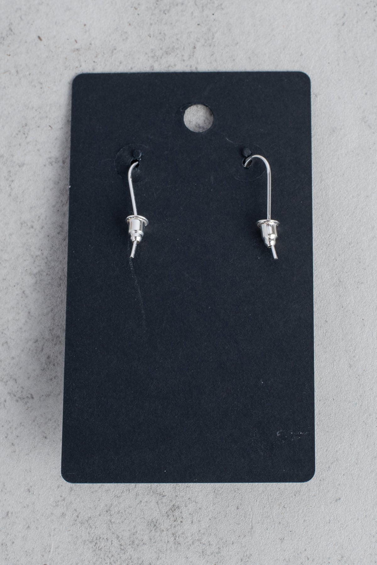 Silver Fleur de Lis and Turquoise Bead Earrings
