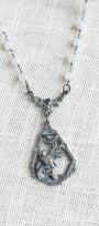 Victorian Bird, Butterfly & Moonstone Rosary Chain Necklace
