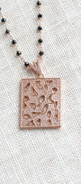 Black Spinel & 14K Rose Gold Pavé Pendant Long Necklace