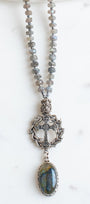 Labradorite Crown of Thorns Christian Statement Necklace
