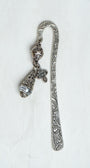 Floral Shepherd’s Hook Cross & Crystal Christian Bible Bookmark