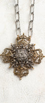 Signed Vintage ART Cross Brooch Pendant Necklace – Arthur Pepper Mode-Art