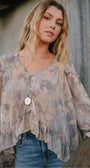 Hand Soldered Antique Silver Ancient Coin Pendant on Faceted Iridescent Crystal Rosary Bead Necklace