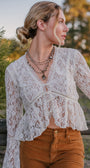 Bronze Vintage Floral and Clear Quartz Pendant on a Light Tan Crystal and Bronze Rosary Chain Necklace