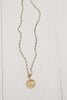 Matte Gold Sunflower on Delicate Crystal Chain