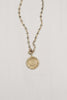 Matte Gold Sunflower on Delicate Crystal Chain