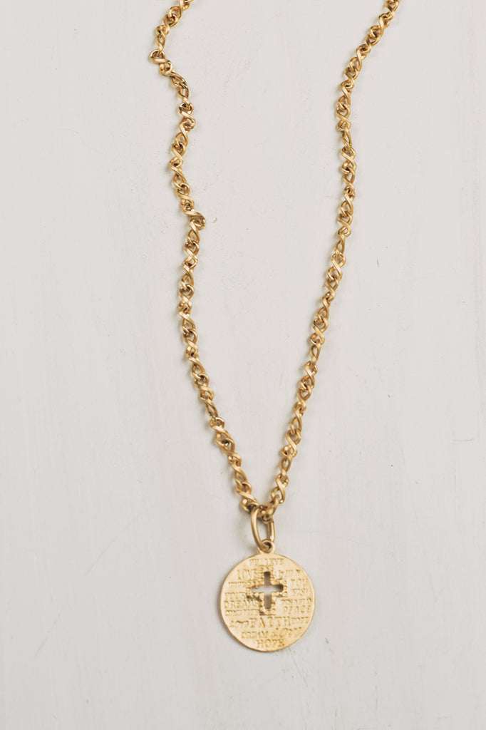 Disc cross deals necklace