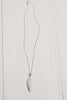 Sterling Silver Pave Feather Pendant on Delicate Necklace
