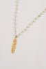 Gold Drop Pendant on Amazonite Rosary Beads
