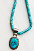 Sterling Silver Blue Turquoise Short Necklace