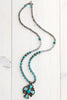Vintage Collectible Irish "Miracle" Cross Pendant on Hand Strung Czech Glass Bead Necklace