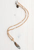 Matte 18k Gold Two Tone Necklace and Oval Custom Pendant