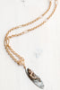 Matte 18k Gold Two Tone Necklace and Oval Custom Pendant