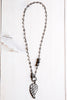 Pavé Angel Wing Pendant Necklace with Crystal Chain