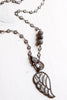 Pavé Angel Wing Pendant Necklace with Crystal Chain