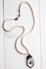Hand-Soldered Crystal Cross Pendant Necklace with Cross Embellishment on White Freshwater Pearls