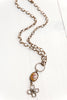 Pure Bronze Chain and Cross on Vintage Floral Drop