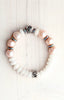 White Jade and Freshwater Pearl Stretch Bracelet
