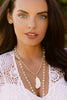 Matte Gold Plated Feather Pendant on Chain Necklace